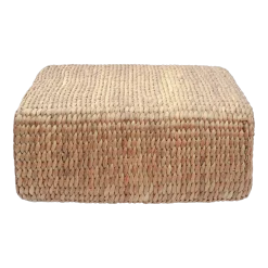 Le pouf en jacinthe d'eau carré - Naturel - M - Bazar Bizar