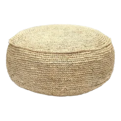 Le pouf en raphia Flores - Naturel - Bazar Bizar