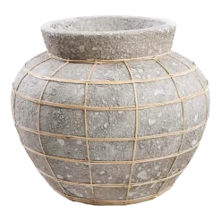 Le Vase Ventre - Béton Naturel - L - Bazar Bizar