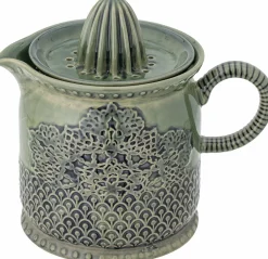 Liselu Lemon Juicer Green Stoneware - (Presse-agrumes citron en grès vert) Bloomingville