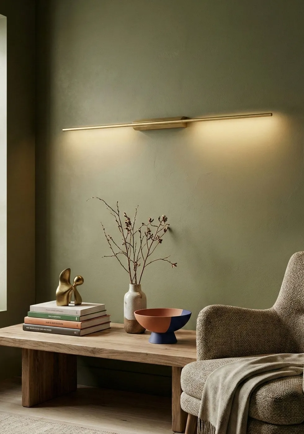 Liseuse murale en laiton 58 cm Link - CVL Luminaires