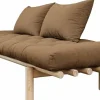 Lit de jour en bois clair et matelas mocca Pace - Karup Design
