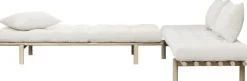 Lit de jour en bois naturel et matelas écru Pace - Karup Design