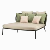 Lit de jour gris fossil tissu Amande avec 7 coussins déco Kodo - Vincent Sheppard