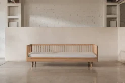 Lit individuel enfant en chêne massif et extension canapé 92x207x64cm Pure - Nobodinoz