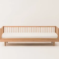 Lit individuel enfant en chêne massif et extension canapé 92x207x64cm Pure - Nobodinoz