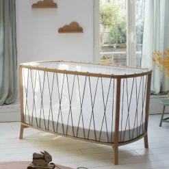 Lit lacets hazelnut avec matelas Kimi - Charlie Crane