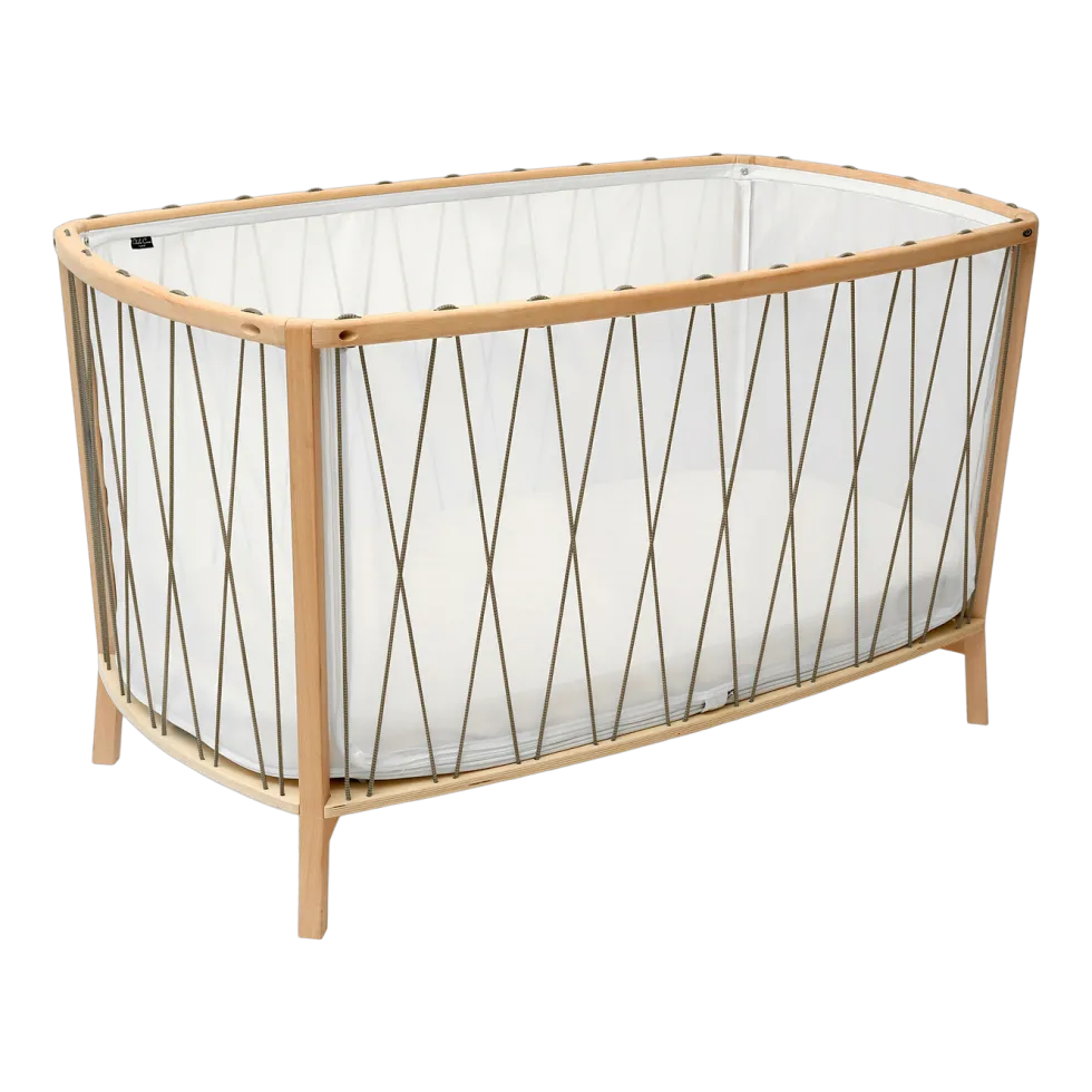Lit lacets hazelnut avec matelas Kimi - Charlie Crane