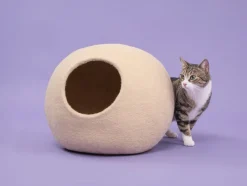 Lit pour chat en laine beige 38cm Levi - Myfelt