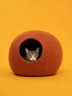 Lit pour chat en laine rouille 38cm Lora - Myfelt