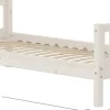 Lit simple en pin solide et contreplaqué de bouleau blanc 90x200cm Classic - Flexa