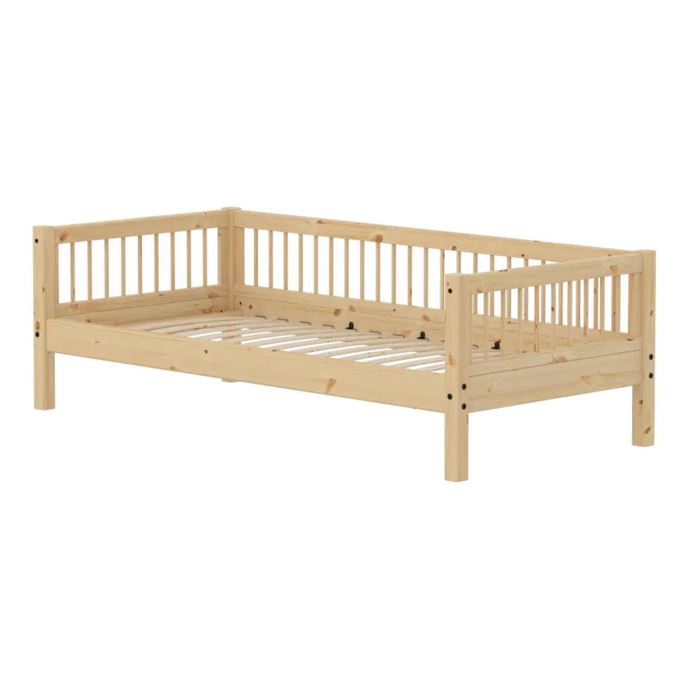 Lit simple en pin solide et contreplaqué de bouleau 90x200cm Classic - Flexa