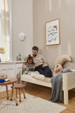 Lit simple pour enfant en bois contreplaqué crème 70x150cm Nova - Flexa
