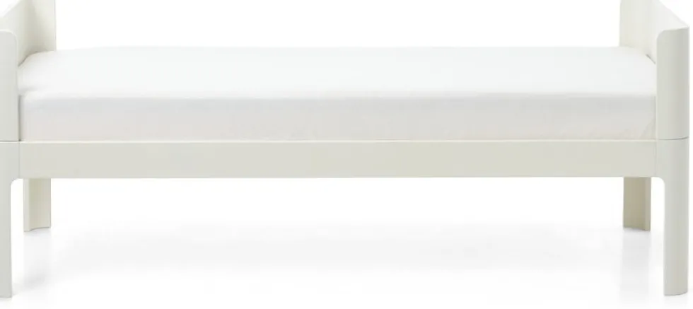 Lit simple pour enfant en bois contreplaqué crème 70x150cm Nova - Flexa