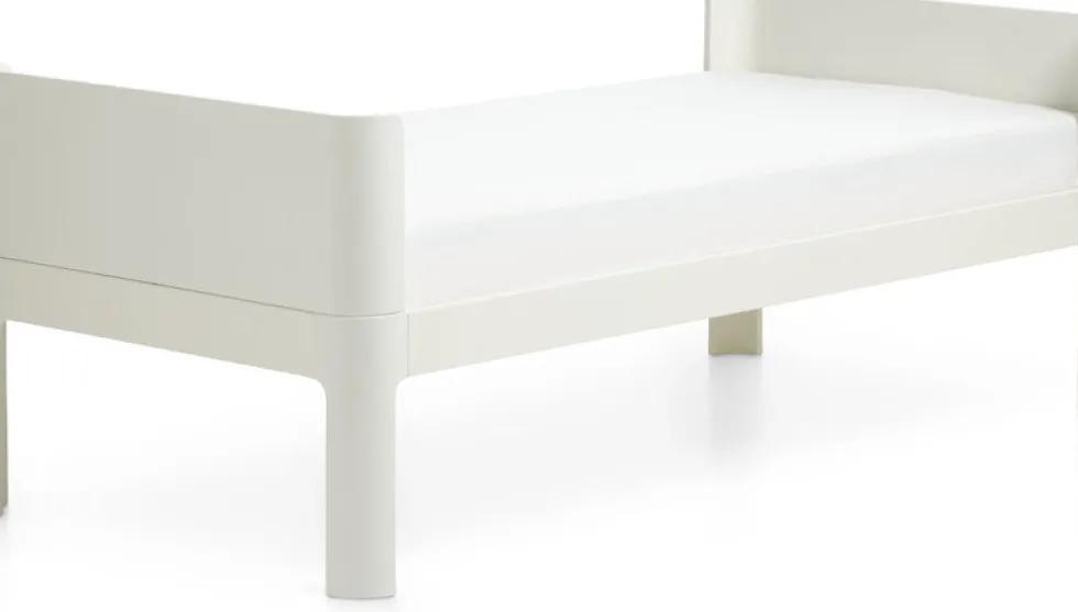 Lit simple pour enfant en bois contreplaqué crème 70x150cm Nova - Flexa