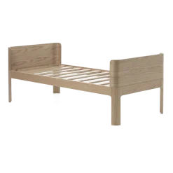 Lit simple pour enfant en bois de chêne 70x150cm Nova - Flexa