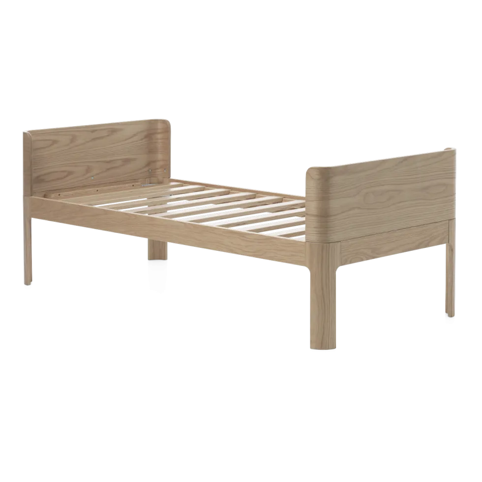 Lit simple pour enfant en bois de chêne 70x150cm Nova - Flexa