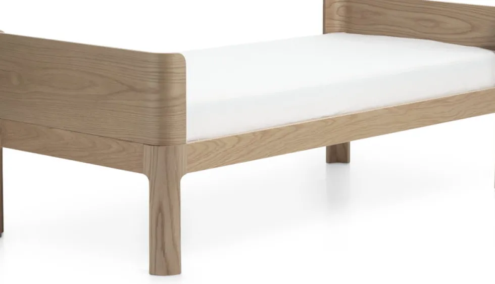 Lit simple pour enfant en bois de chêne 70x150cm Nova - Flexa