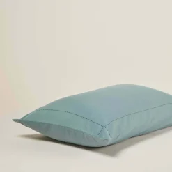 Lot De 2 Taies D'oreiller Anouk Vert De Gris Et Noir - Madura