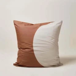 Lot De 2 Taies D'oreiller Pilar Naturel Et Terracotta - Madura