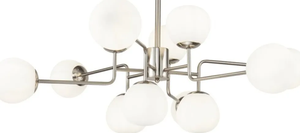 Lustre avec 12 sphères en métal argenté Erich - Maytoni