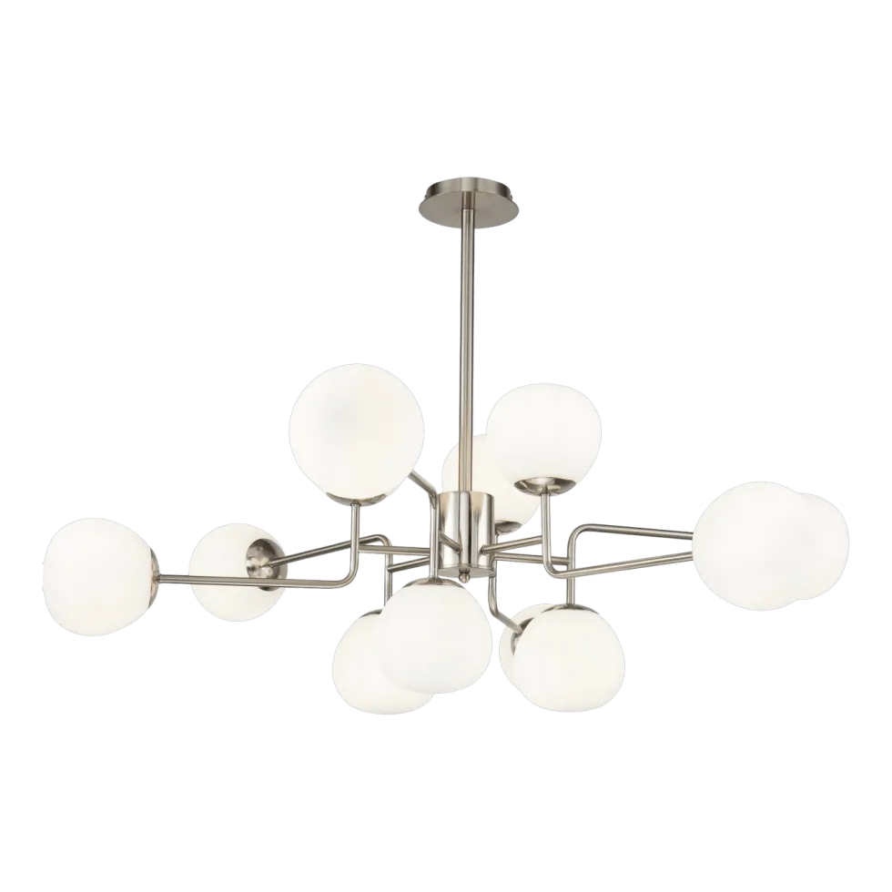 Lustre avec 12 sphères en métal argenté Erich - Maytoni