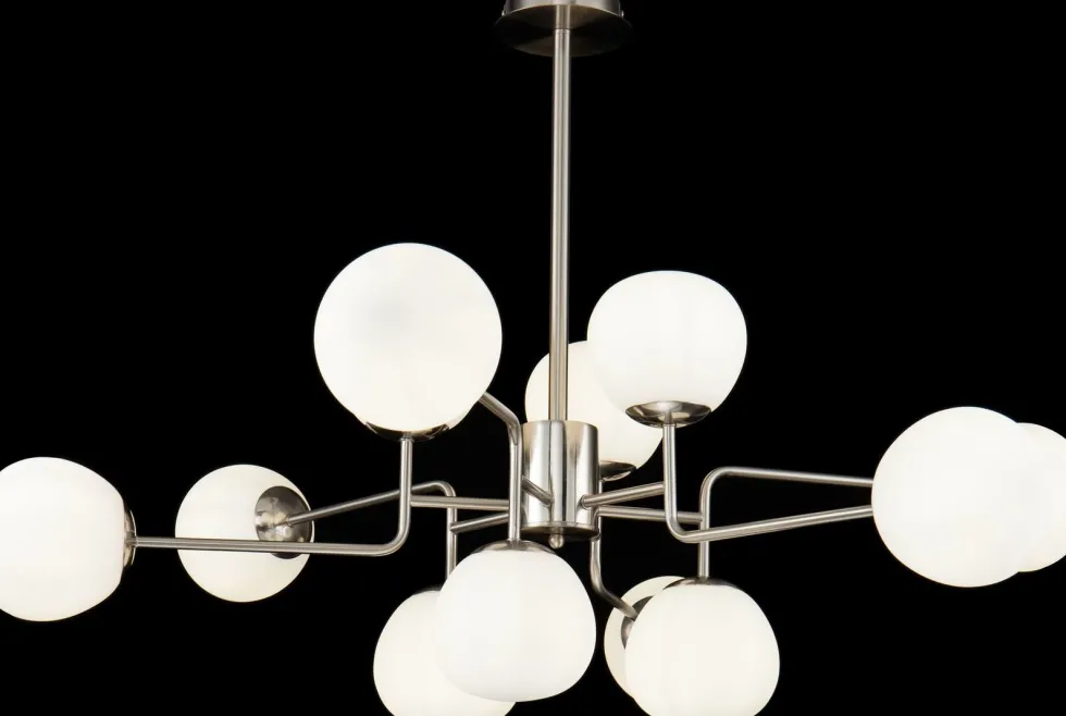 Lustre avec 12 sphères en métal argenté Erich - Maytoni