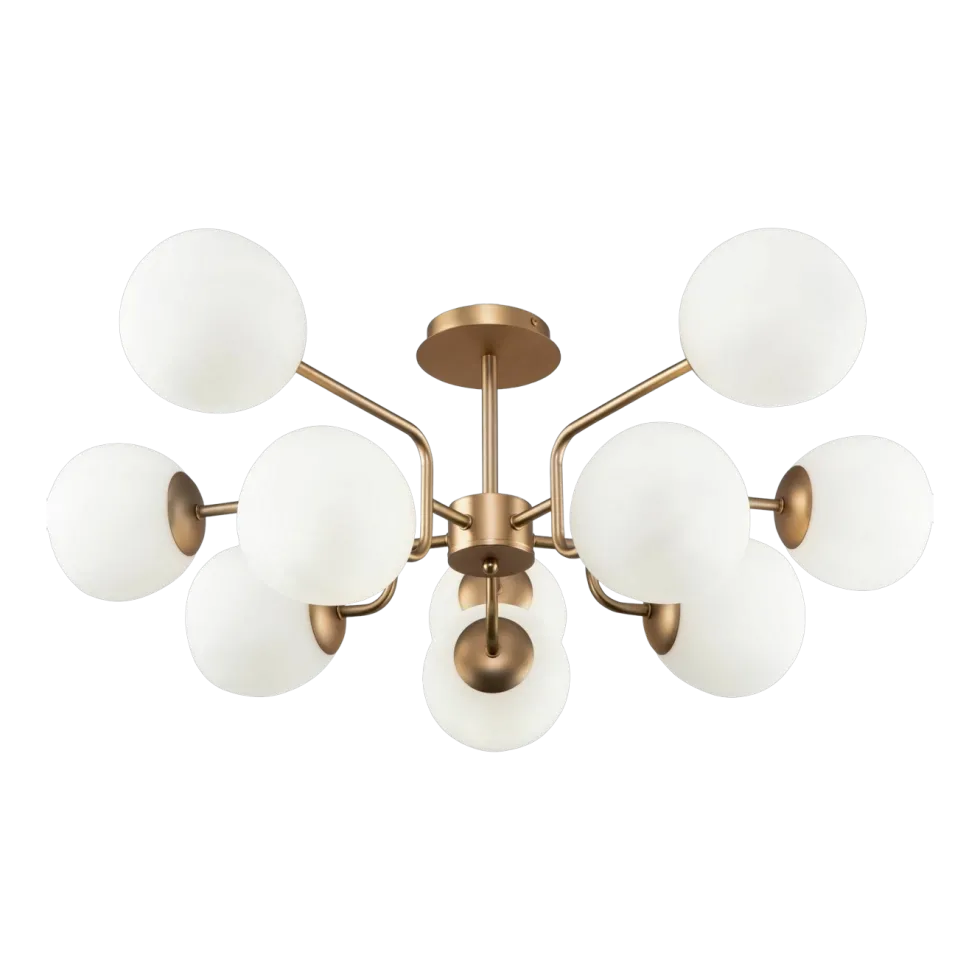 Lustre avec 10 sphères en métal doré Erich - Maytoni