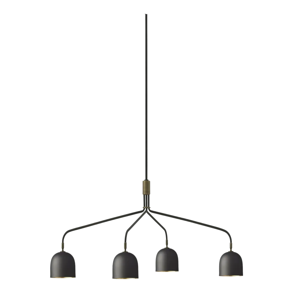 Lustre à 4 bras longs noir Howard Chandelier - Gubi