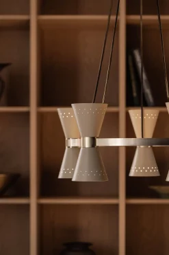 Lustre en aluminium crème Collector 5 - Audo