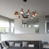 Lustre en métal cuivré 12L Rétro - Faro Barcelona