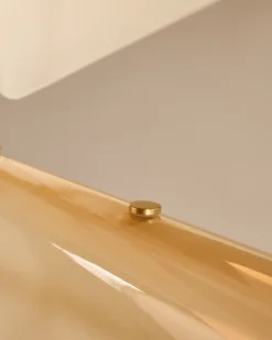 Lustre à 5 niveaux en laiton et verre rose crépuscule Sycamore - Tala