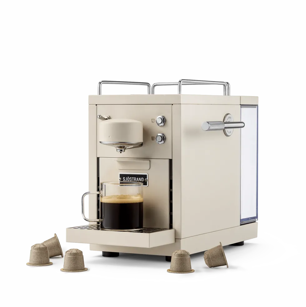 Machine à café en acier beige The Original 2.0 - SJOSTRAND