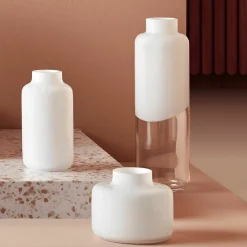Magnolia Mini Vase Wide Opal White - Nude Glass