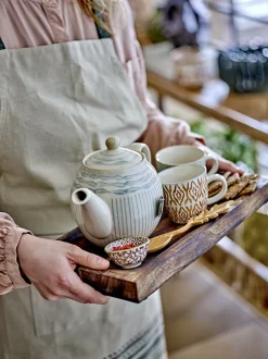 Maple Teapot Green Stoneware - Bloomingville
