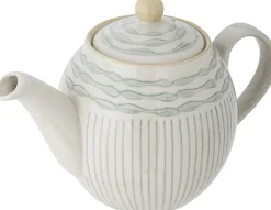 Maple Teapot Green Stoneware - Bloomingville