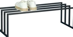 Meuble à chaussures en acier noir 80x30x41cm Bovi - Metallbude