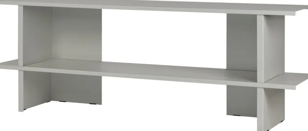 Meuble de rangement en acier pebble grey 160cm Hes - noo.ma