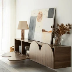 Meuble en bois marron 180x35cm Mesta - Home Design
