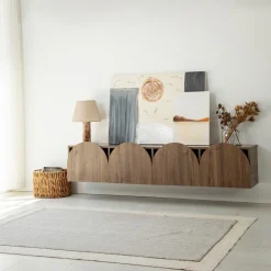 Meuble en bois marron 180x35cm Mesta - Home Design