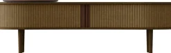 Meuble télévision en chêne foncé beige 40 x 140 cm Audacious - UMAGE