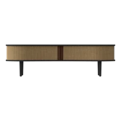Meuble télévision en chêne noir et beige 40 x 140 cm Audacious - UMAGE