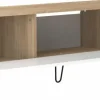 Meuble tv blanc et chêne Aero - TEMAHOME