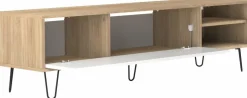Meuble tv blanc et chêne Aero - TEMAHOME
