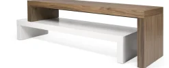 Meuble TV blanc et noyer Cliff - TEMAHOME