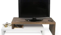 Meuble TV blanc et noyer Cliff - TEMAHOME