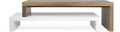 Meuble TV blanc et noyer Cliff - TEMAHOME