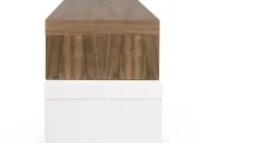 Meuble TV blanc et noyer Cliff - TEMAHOME