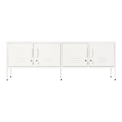 Meuble tv en acier blanc craie 162x40x57cm The Standard - Mustard Made