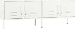 Meuble tv en acier blanc craie 162x40x57cm The Standard - Mustard Made